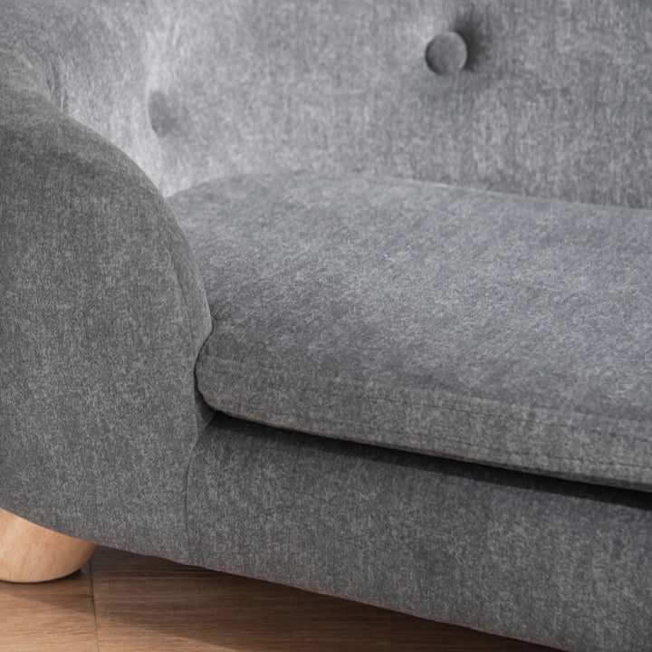 Kæledyrssofa hundemåtte hundeseng hundesofa hundesofa kattesofa med hynde baglomme plysskum fyrretræ mørkegrå 70 x 47 x 30 cm