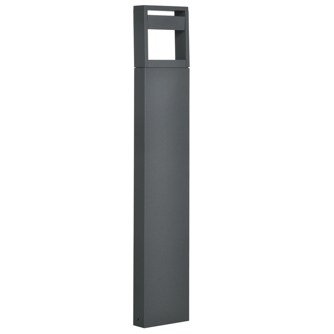 Havelampe, stilampe, stolpelampe med LED'er, vejrbestandig, 16 cm x 5 cm x 90 cm, mørkegrå