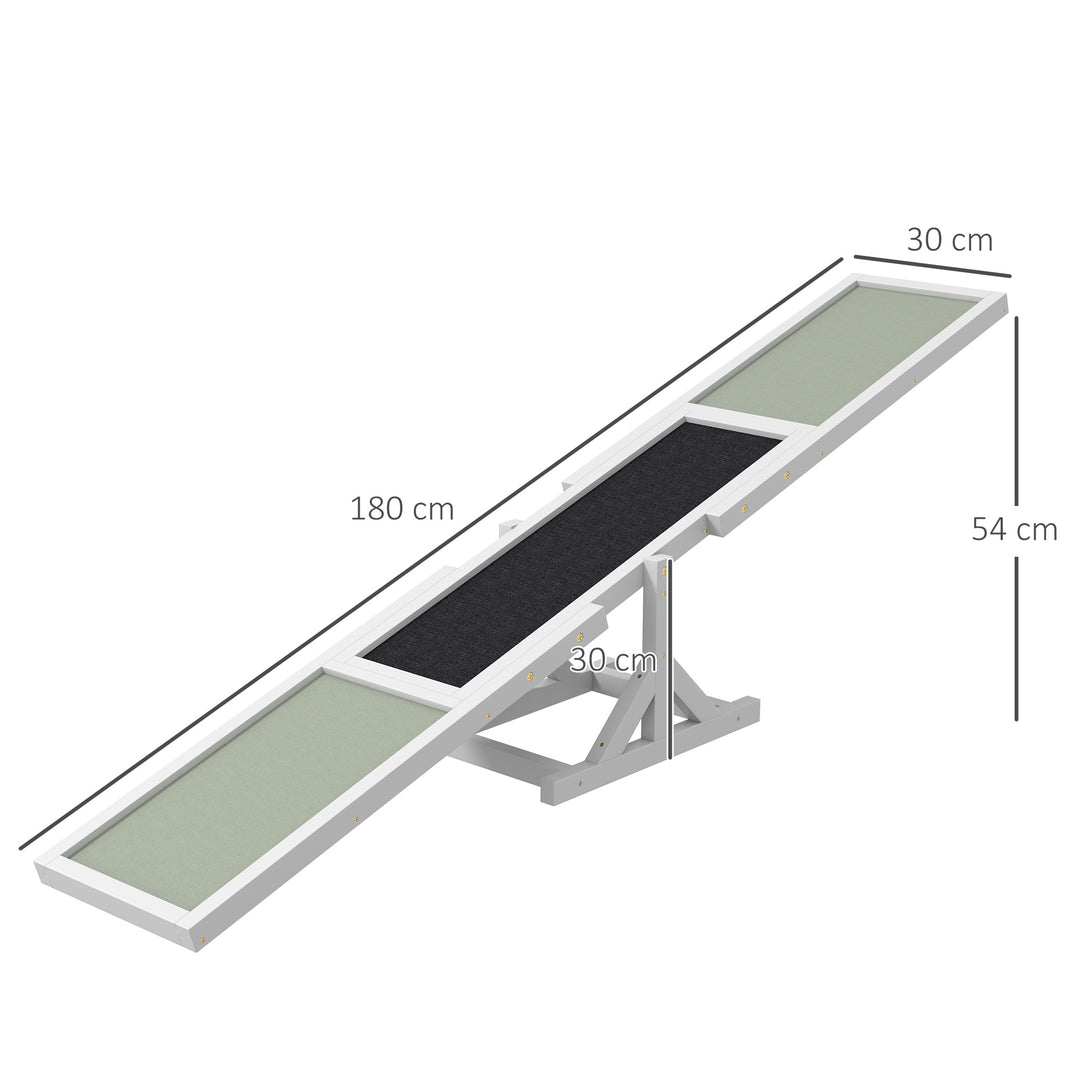 Hundevippe til agilitytræning, skridsikker, bæreevne op til 50 kg, 180 x 30 x 30 cm