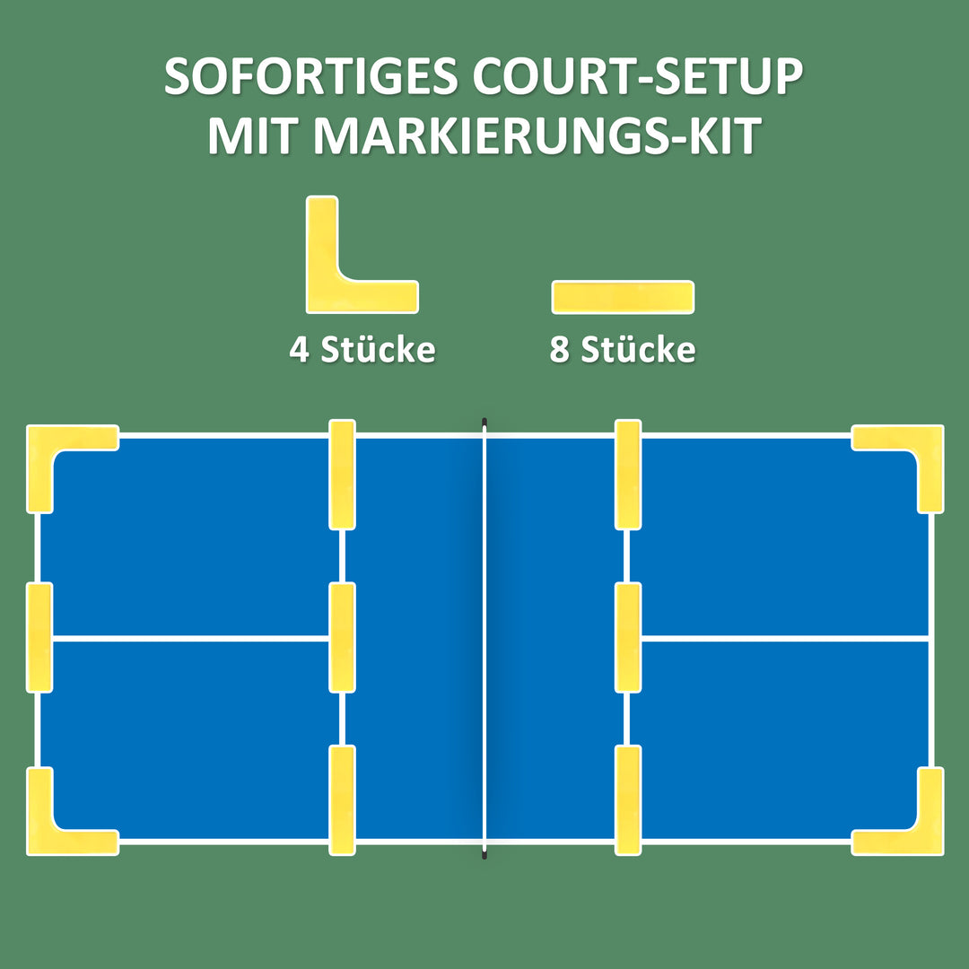 Bærbart sæt med pickleballnet, 6,7 m pickleballsystem med net