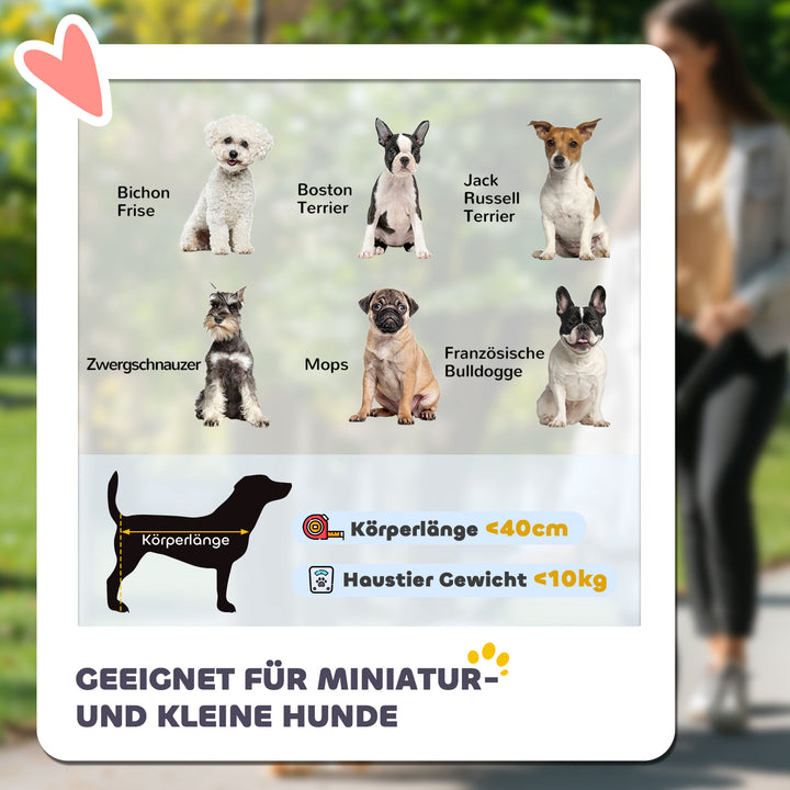 Hundevogn, sammenklappelig, aftagelig kurv, 81 x 58 x 97,5 cm, sort, khaki og hvid