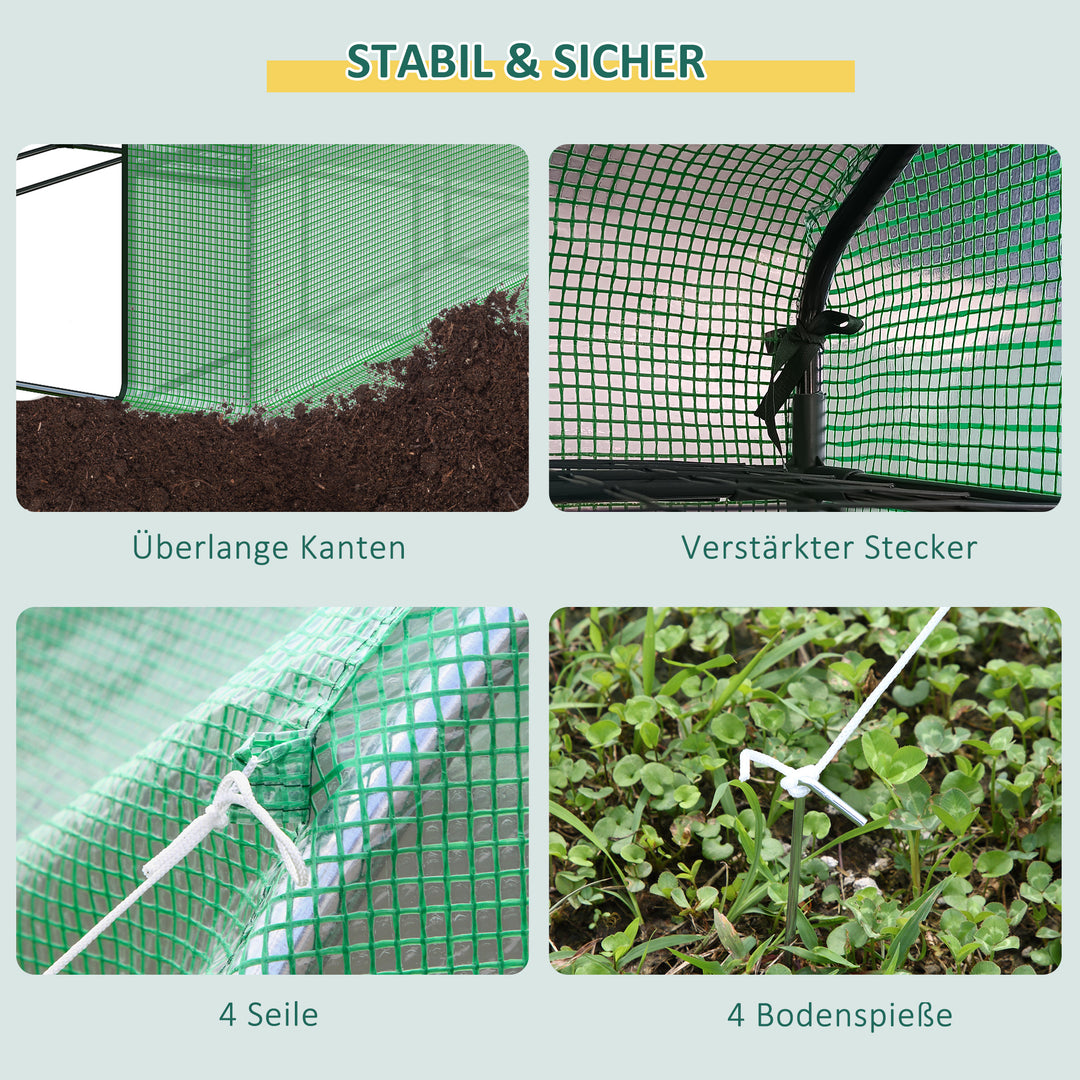 Plastikdrivhus, walk-in drivhus med 8 hylder, tomatdrivhus, drivhus, kold ramme med dør, grøn stål, pe-plast 244 x 180 x 210 cm