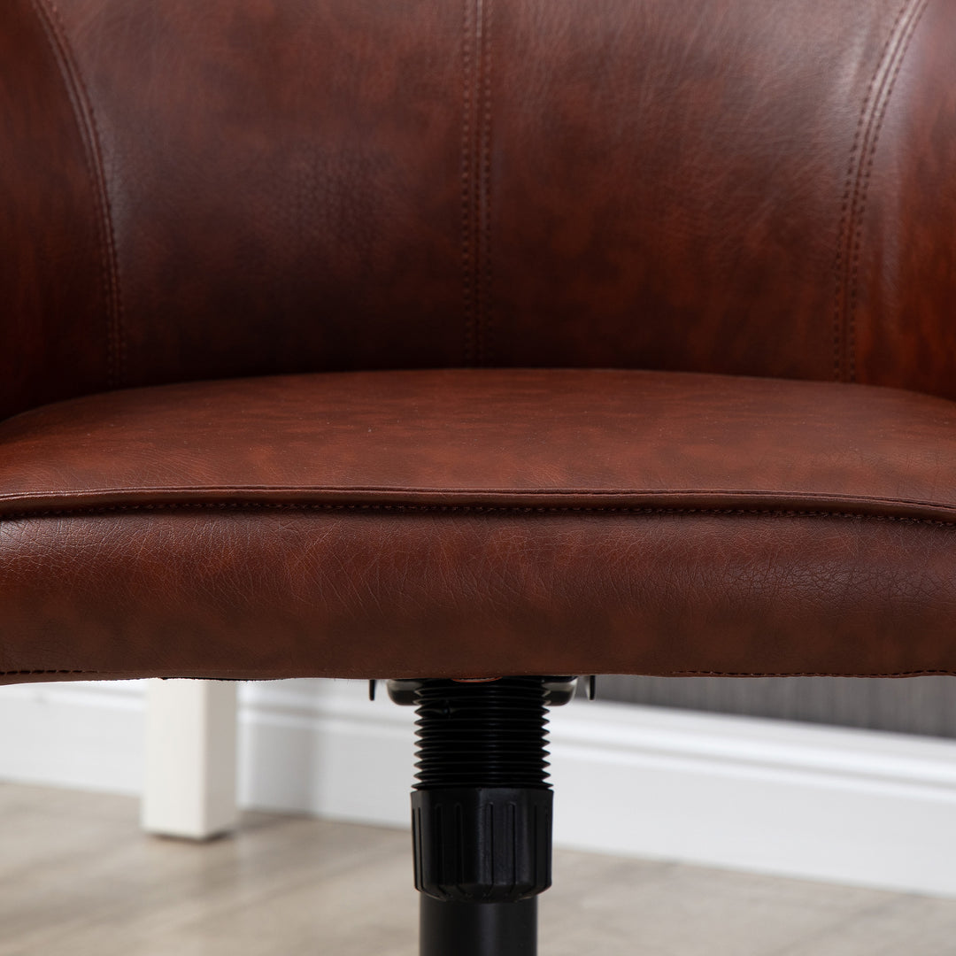 Højdejusterbar drejelig kontorstol 58,5 cm x 62 cm x 91 cm brun