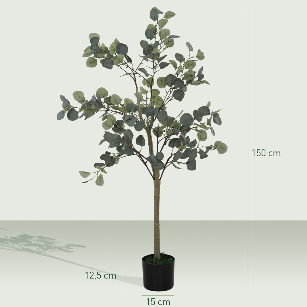 Kunstig plante, kunstigt træ, livagtig, cementpotte, vedligeholdelsesfri, grøn