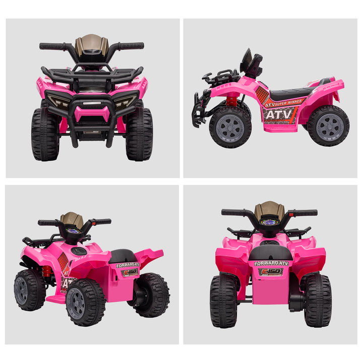Børne elektrisk quad 6V med fremadgående funktion, musik, elektrisk quad til børn 1,5-3 år, lyserød