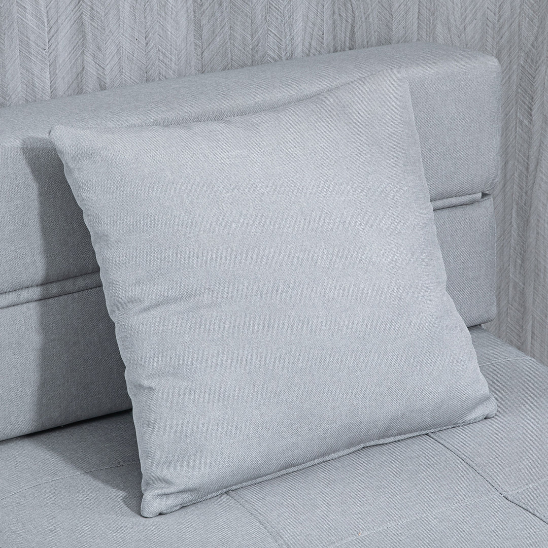 Lænestol med sengefunktion, inklusive 1 hynde, 70 cm x 70 cm x 61 cm, lysegrå