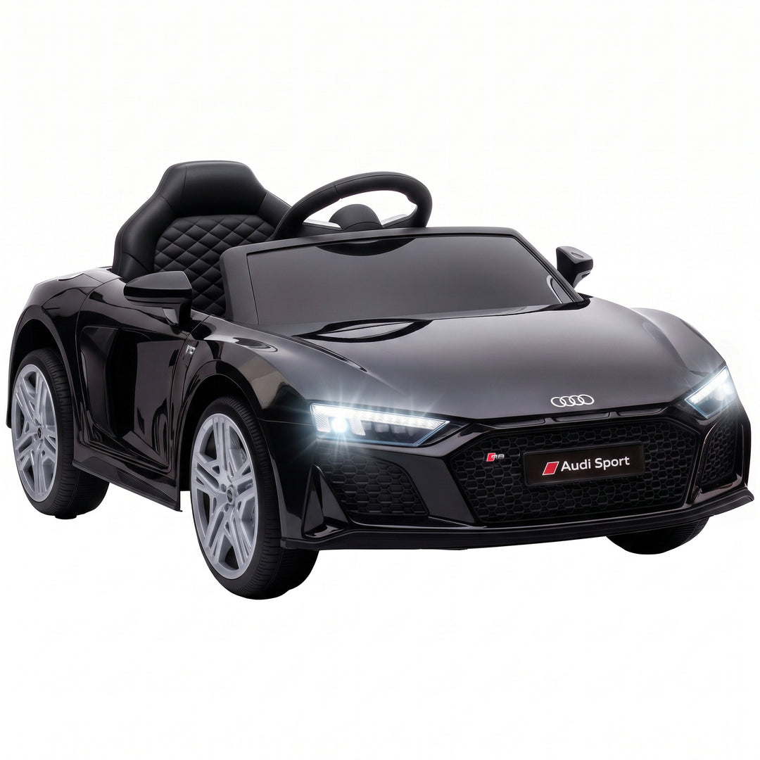Elbil til børn Audi R8 12V fjernbetjening til børnebil sort