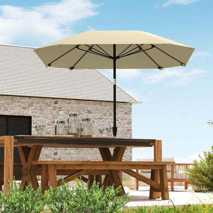 2,3 m Stor Parasol til Have og Terrasse - Justerbar med Vippefunktion & Håndsving