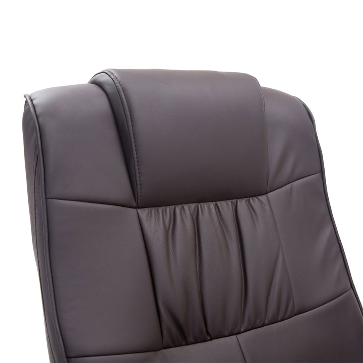 Massagestol med lænestol, inklusive fodskammel, 10 vibrationspunkter, 1 fjernbetjening; 77 cm x 84 cm x 95 cm, brun