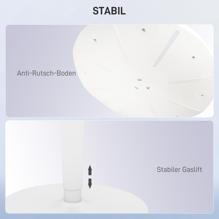 Gyngestol, ergonomisk, højdejusterbar, op til 120 kg, 42,5 x 35,5 x 56,5-71,5 cm, grå