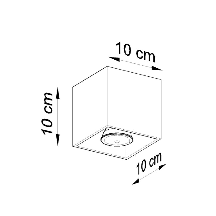 Loftslampe QUAD 1 sort