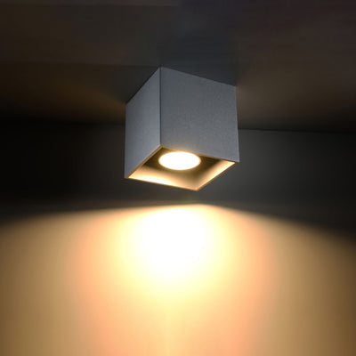Loftslampe QUAD 1 grå