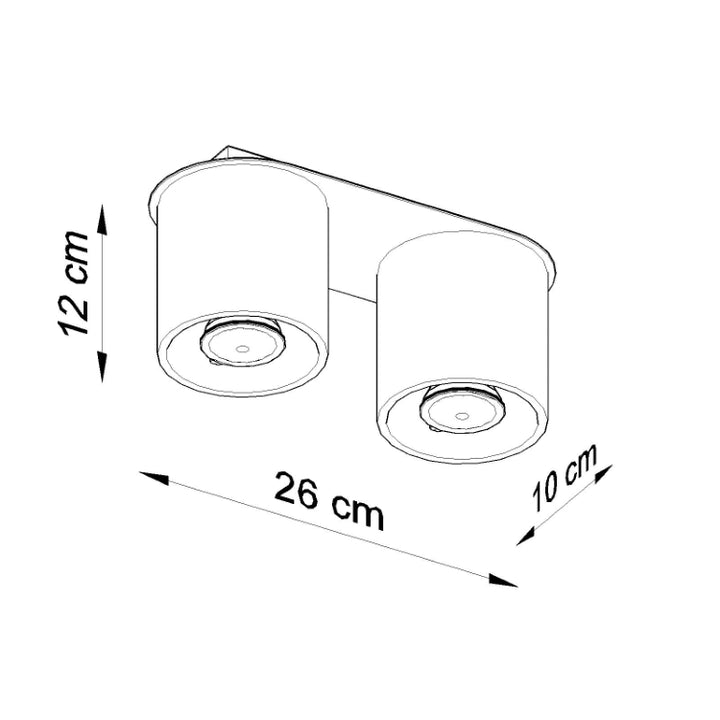 Loftslampe ORBIS 2 sort