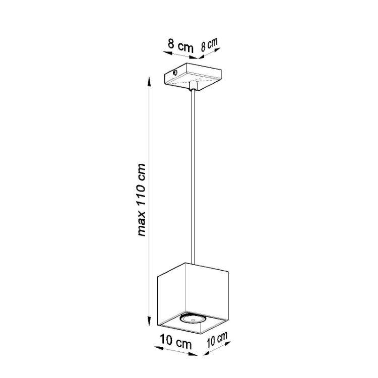 Pendellampe QUAD 1 sort