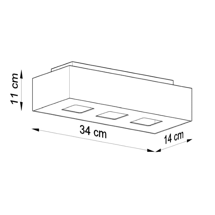 Loftslampe MONO 3 sort