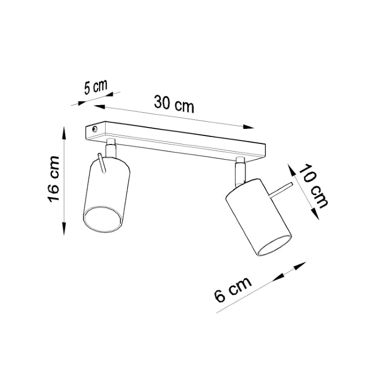 Loftslampe RING 2 sort