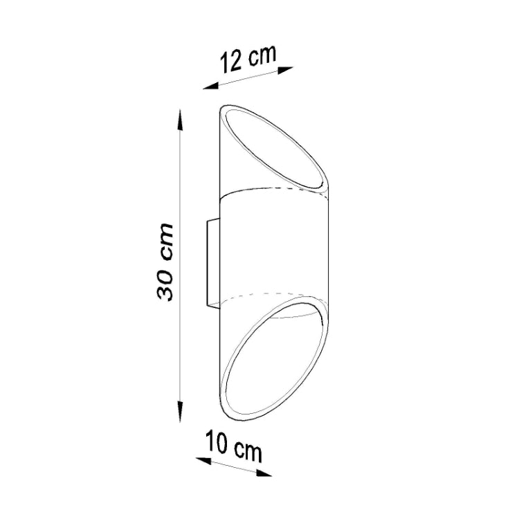 Væglampe PENNE 30 sort