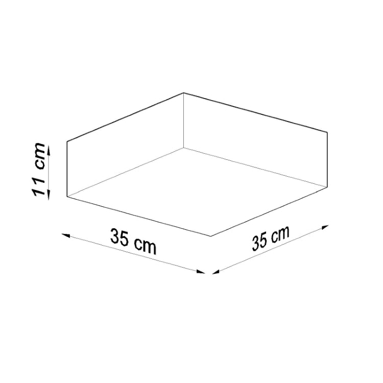 Loftslampe HORUS 35 grå