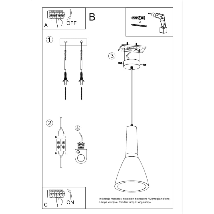 Vedhæng lampe EMPOLI