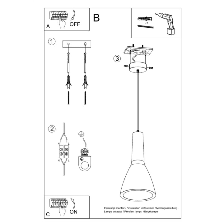 Vedhæng lampe EMPOLI