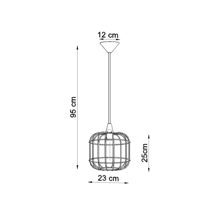 Vedhæng lampe CELTA sort