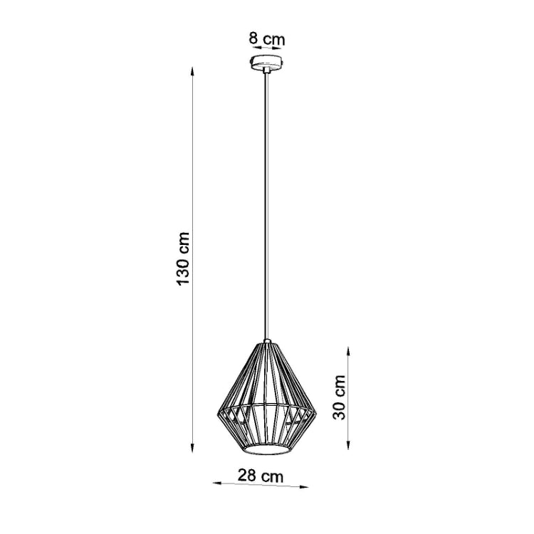 Vedhæng lampe DEMI sort