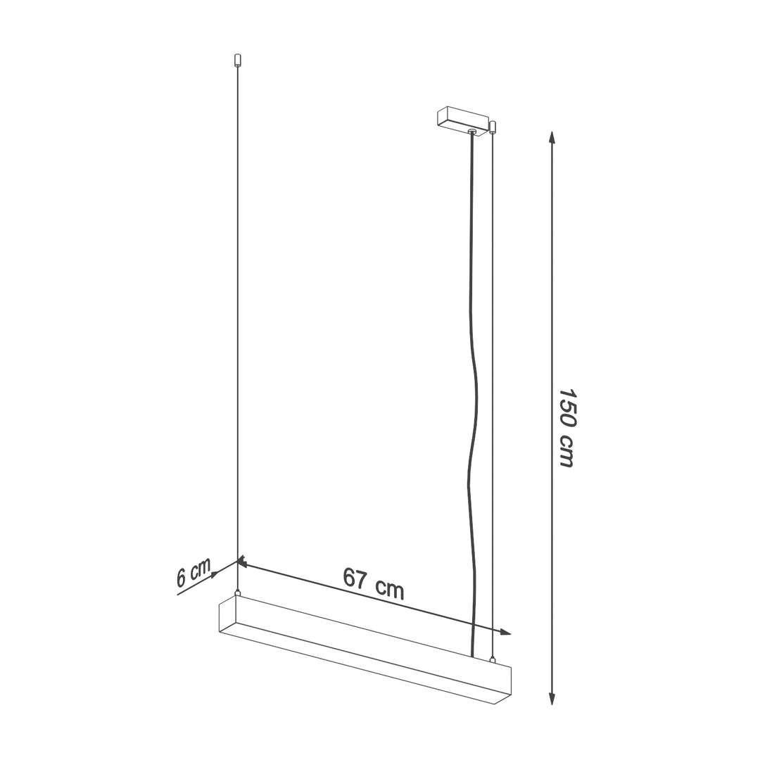 Vedhæng lampe PINNE 67 sort