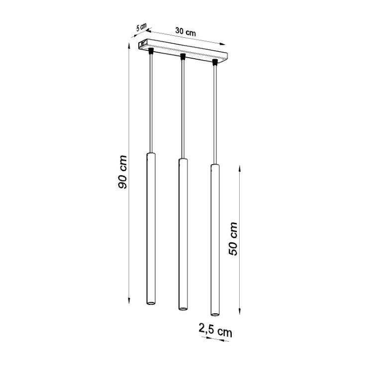 Pendellampe PASTELO 3 hvid