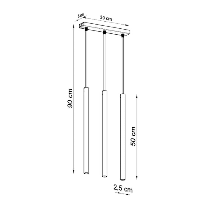 Pendellampe PASTELO 3 hvid