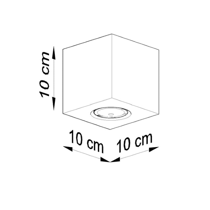 Loftlampe QUAD naturtræ