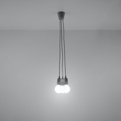 Vedhængslampe DIEGO 3 grå