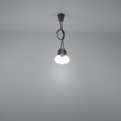 Vedhængslampe DIEGO 3 grå