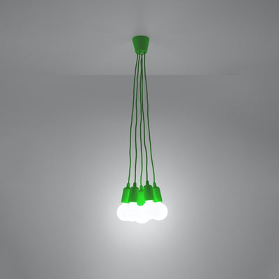 Vedhæng lampe DIEGO 5 grøn