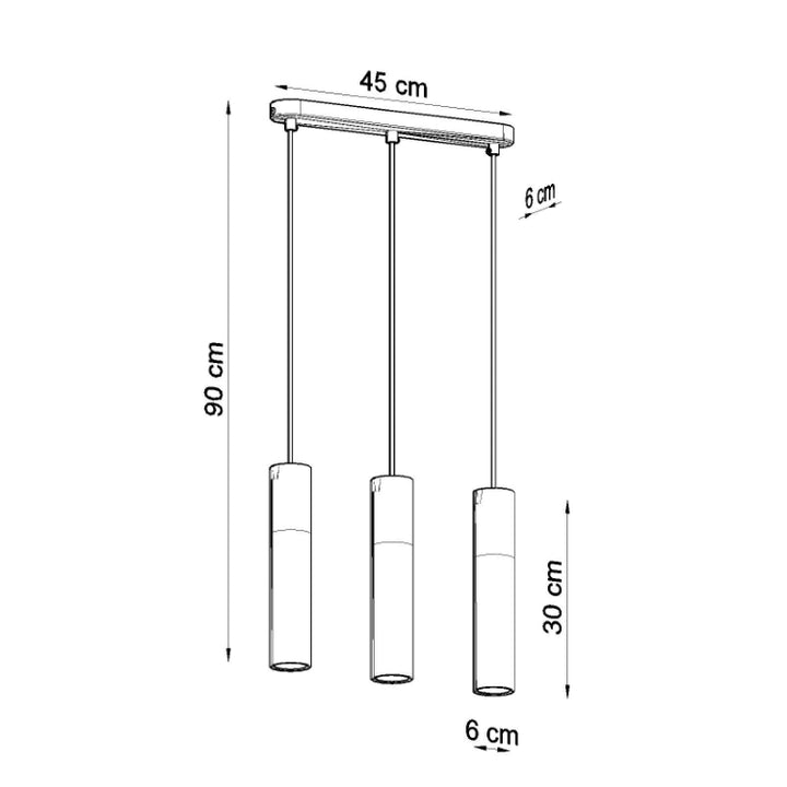 Pendel lampe PABLO 3 sort