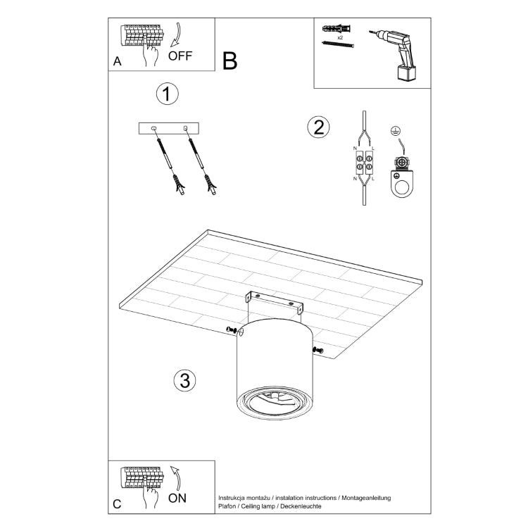 Loftslampe CULLO beton