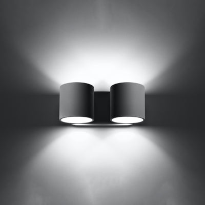 Væglampe ORBIS 2 grå