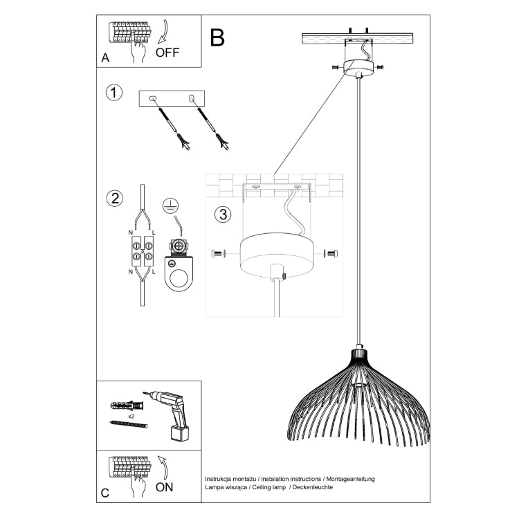 Vedhæng lampe UMB hvid