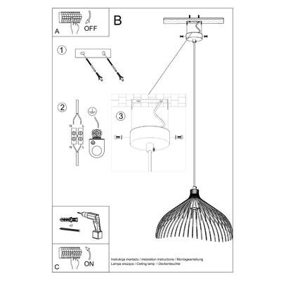 Vedhæng lampe UMB sort