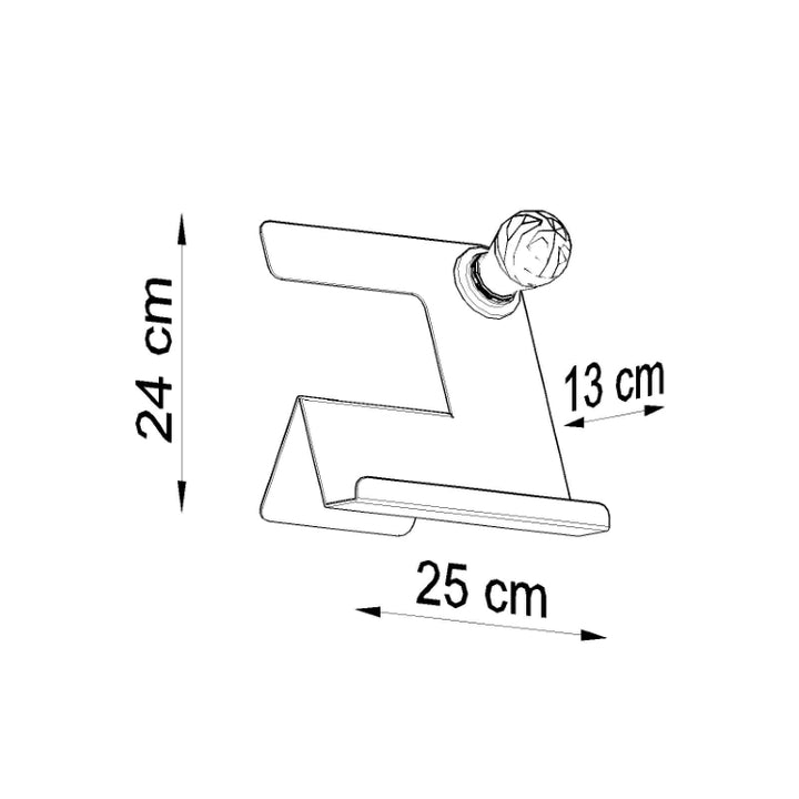 Bordlampe INCLINE sort