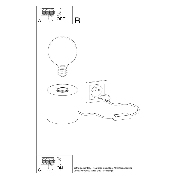 Bordlampe SALGADO beton