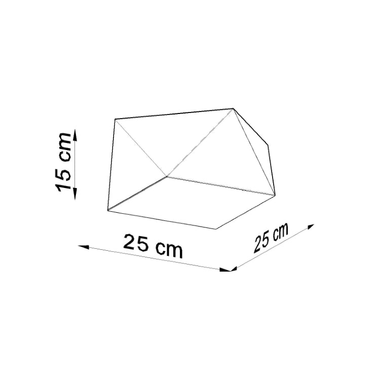 Loftslampe HEXA 25 sort