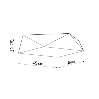 Loftslampe HEXA 45 sort