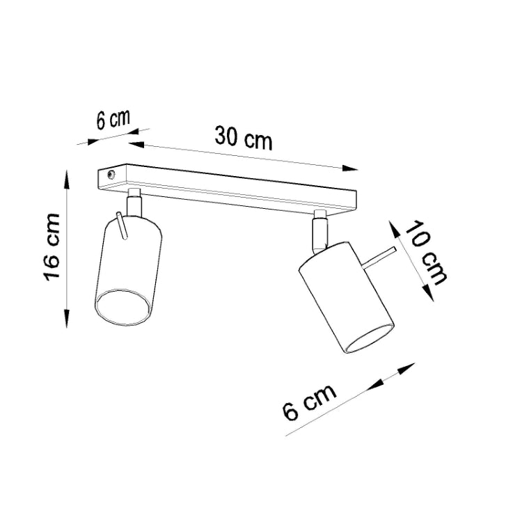 Loftslampe RING 2 krom