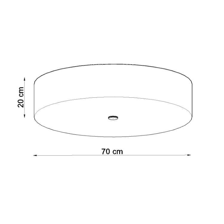 Loftslampe SKALA 70 sort