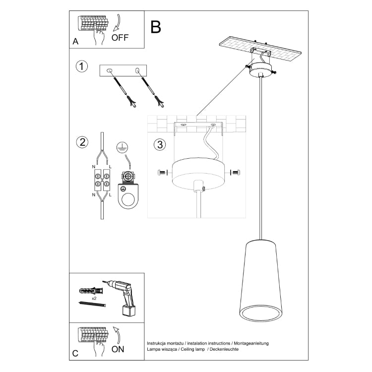 Keramisk vedhæng lampe GULCAN