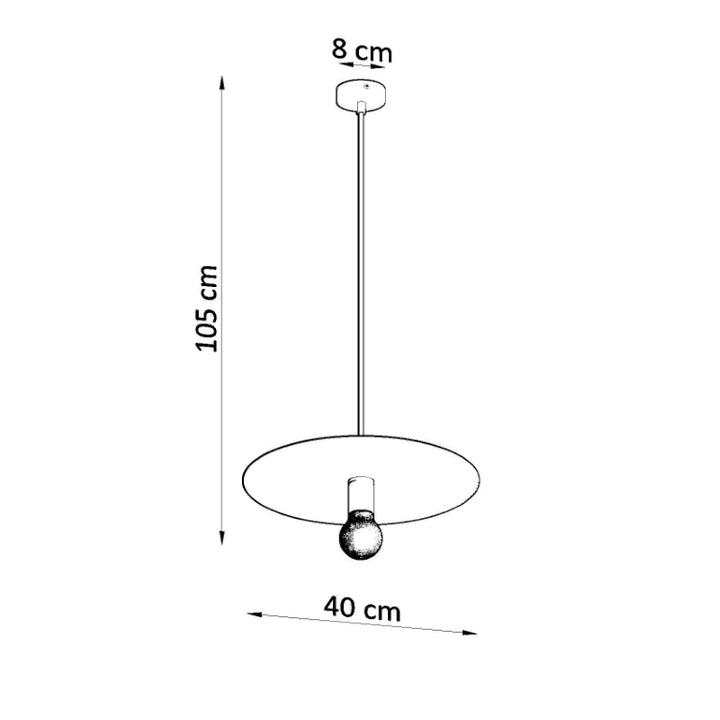 Vedhæng lampe FLAVIO sort