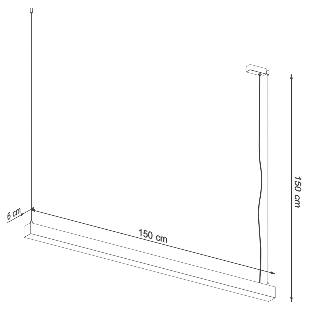 Vedhæng lampe PINNE 150 sort