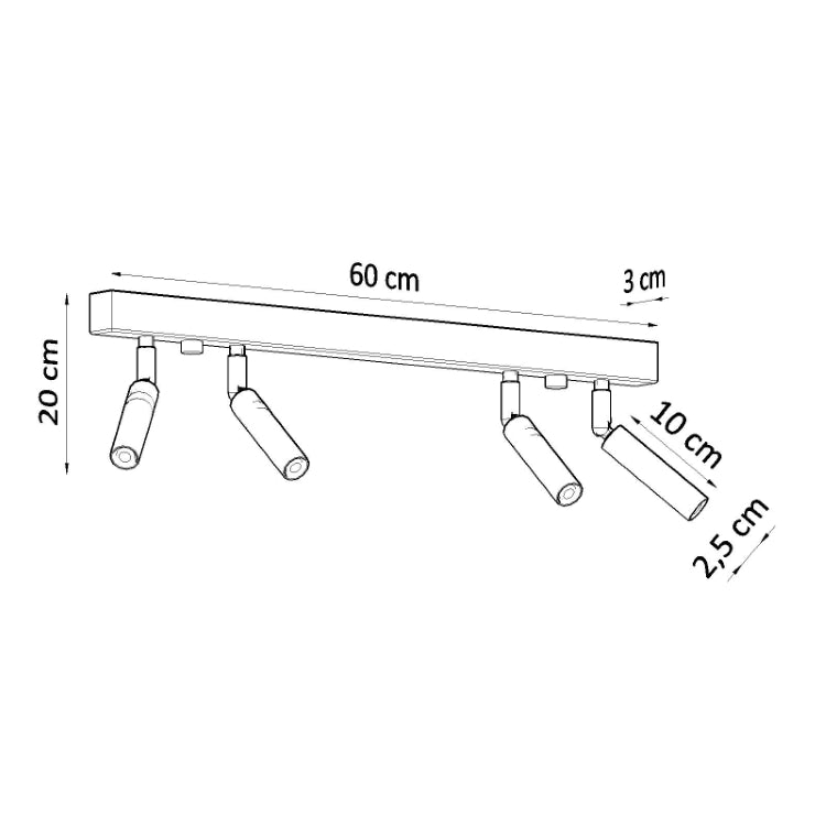 Loftslampe EYETECH 4 hvid