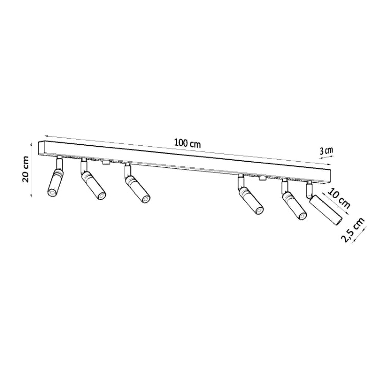 Loftslampe EYETECH 6 hvid