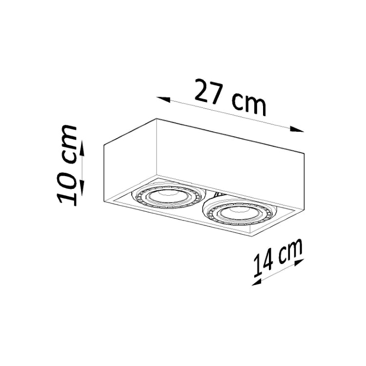 Loftlampe QUATRO 2 naturtræ